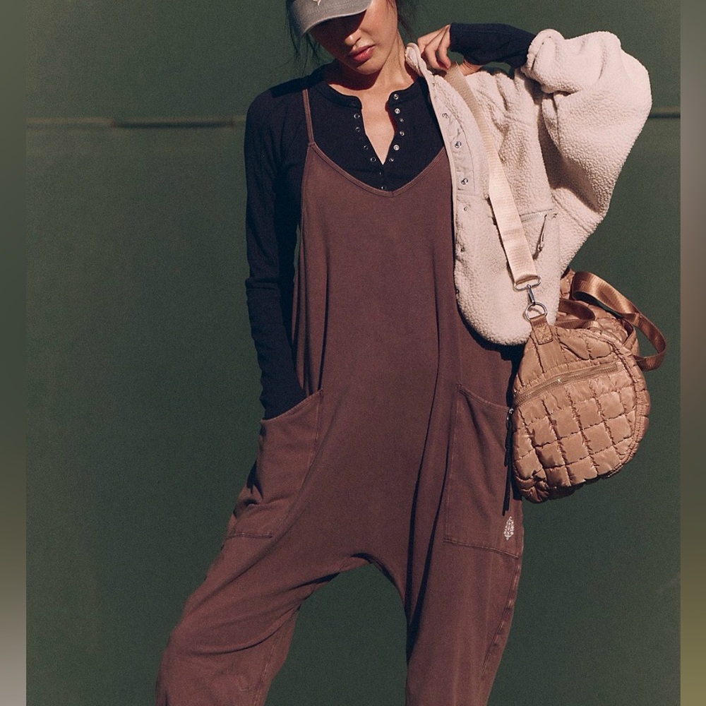 Free People Women’s Burgundy Hot Shot Onesie